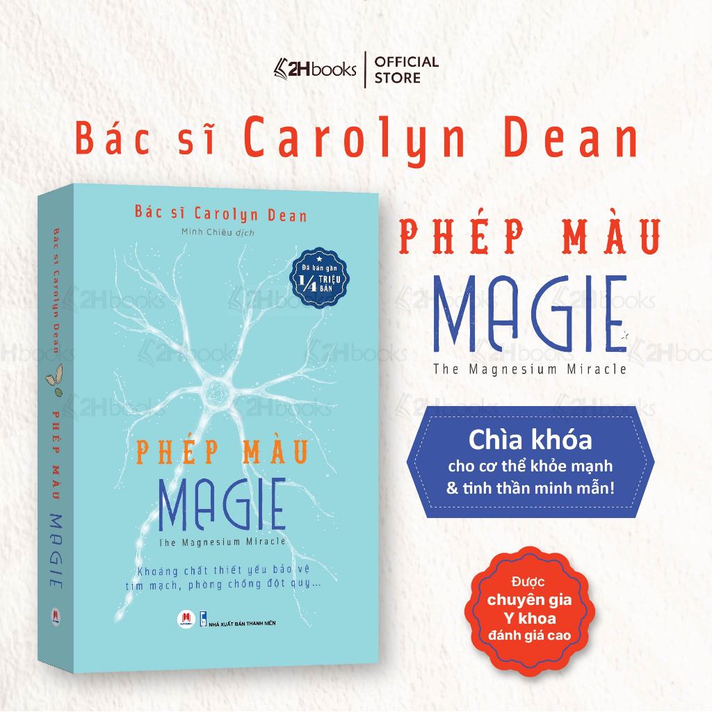Sách Phép Màu Magie chống đột quỵ, bệnh tim mạch tiểu đường, sách dinh dưỡng - 2H Books HCM