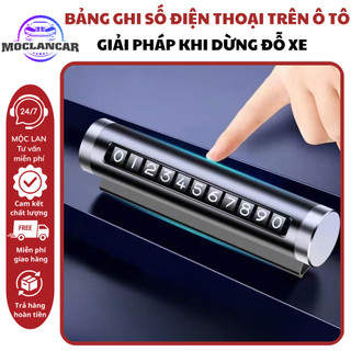(BDT05) Bảng Ghi Số Điện Thoại Đậu Xe Tạm Thời Chất Liệu Kim Loại Dạng Con Lăn Tiện Dụng Gắn Taplo Cao Cấp