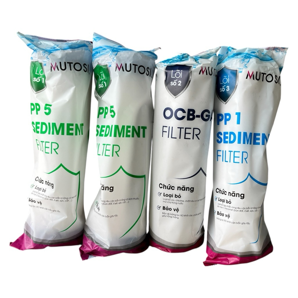Bộ 3 lõi lọc 123 Mutosi kèm 1 lõi số 1 Mutosi