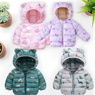  Áo khoác phao tai gấu siêu nhẹ cho bé trai bé gái áo phao trẻ em hàng QCCC size 0-6t 