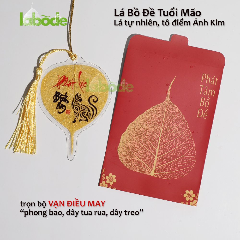 Lá Bồ Đề Tuổi Mão Ánh Kim biểu tượng may mắn và bình an