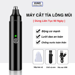 Máy Cắt Tỉa Lông Mũi KUMO Lưỡi Kép Sắc Bén Chống Nước Pin Dùng Lâu