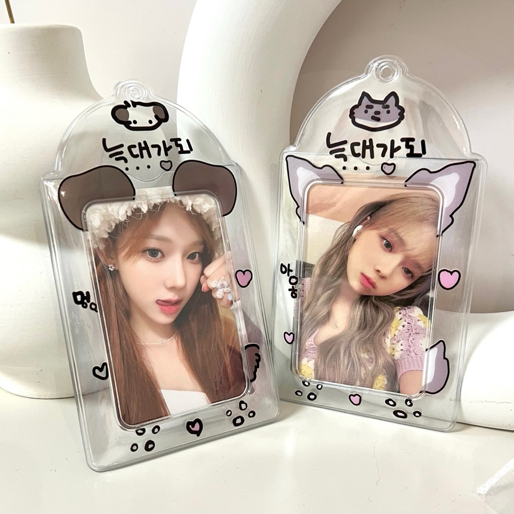 Holder PVC dẻo, túi đựng thẻ trong suốt, dễ thương