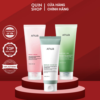 Sữa Rửa Mặt Diếp Cá Anua Quercetinol Heartleaf Pore Deep, Succinic Moisture, Peach Niacin Spread Cleansing Foam