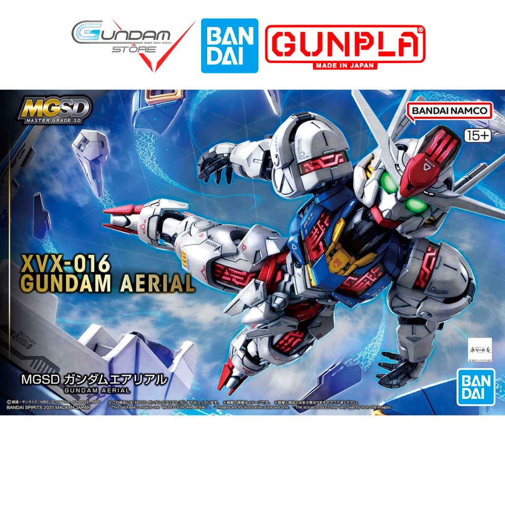  Mô Hình Gunpla MGSD Gundam Aerial Bandai Master Grade SD The Witch from Mercury Đồ Chơi Lắp Ráp 