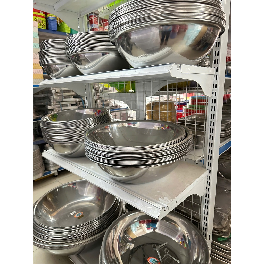 Thau Inox Thanh Chi, Chậu Inox 14->28cm Nhiều Size MTA_MART Sáng Bóng