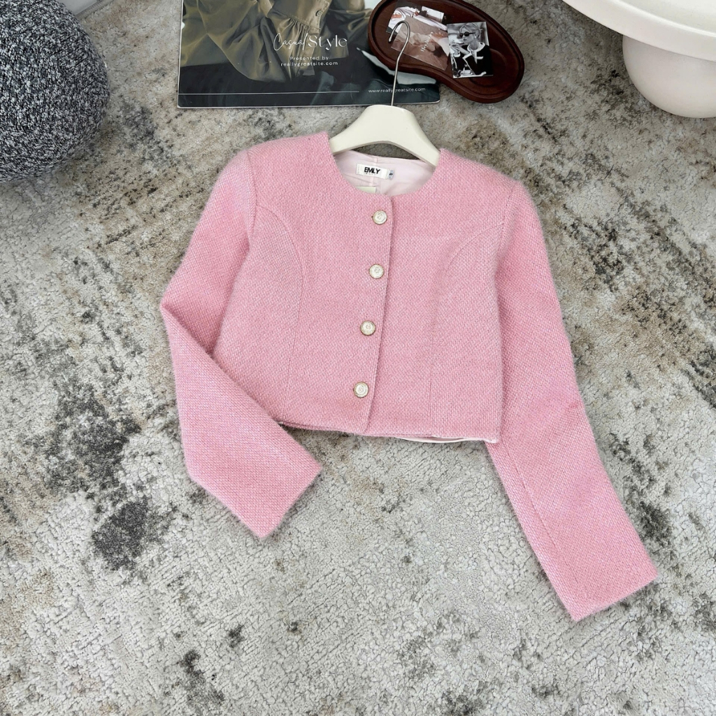 EMLYvn- Áo khoác Dạ Nữ Lông Thỏ Dáng Crop Cao Cấp, Áo Dạ Nữ Lông Thỏ Sang Trọng Mùa Thu Đông 2025 | BigBuy360 - bigbuy360.vn