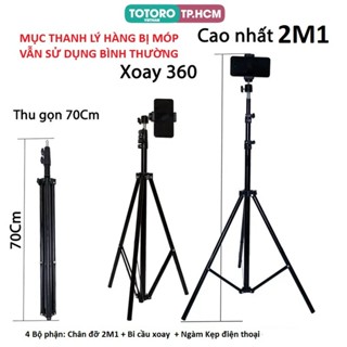 THANH LÝ Chân đế đỡ điện thoại Quay Video Livestream Tripod 3 chân TLS 2M1 - BỊ MÓP SỬ DỤNG TỐT - Gậy chụp ảnh Quay Phim