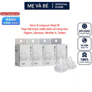 Núm ti moyuum Hàn Quốc đủ size, núm mềm phù hợp nhiều bình cổ rộng 5cm, không vừa movaa