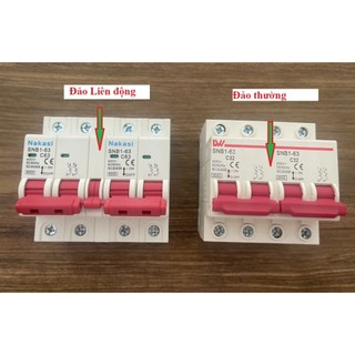 Cầu dao đảo chiều 1 pha - Aptomat đảo chiều 2P 32A - 63A Nakasi