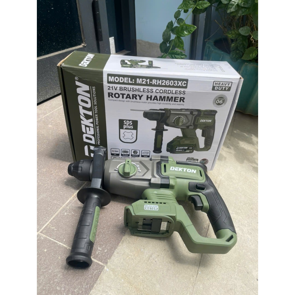MÁY KHOAN ĐỤC 3 CHỨC NĂNG 21V DEKTON .MODEL M21-RH2603XC 100%DÂY ĐỒNG,KHÔNG CHỔI THAN