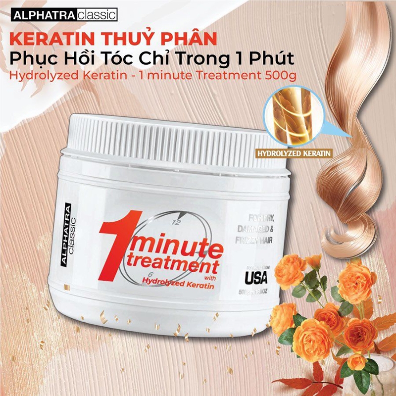 KEM Ủ TÓC 1 PHÚT - ONE MINUTE TREATMENT BEAUTIFUL - Alphatra Classic official - 500ml