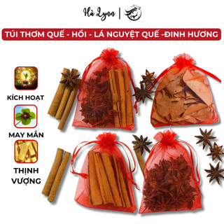  Túi Thơm Quế - Hoa Hồi - Lá Nguyệt Quế - Đinh Hương Treo Phòng Bàn Làm Việc - Hà Lynn 