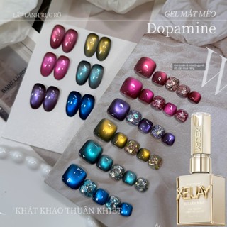  XEIJAYI 15ml Sơn móng tay mắt mèo từ tính màu xanh Dopamine mới phổ biến độ bóng lâu trôi thích hợp cho tiệm làm móng 