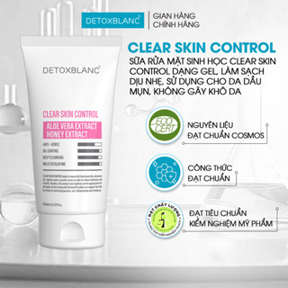 SỮA RỬA MẶT SINH HỌC DETOXBLANC KIỀM DẦU, SE NHỎ CHÂN LÔNG, TRẮNG DA 150ml