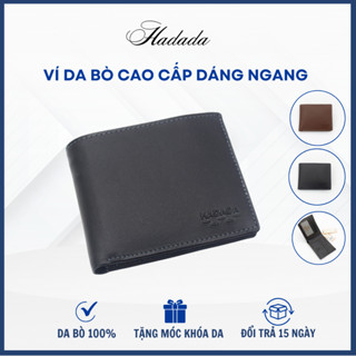  Ví Nam Cao Cấp Da Bò dáng ngang Có Ngăn Khóa Kéo Chính Hãng HADADA - VHD27 
