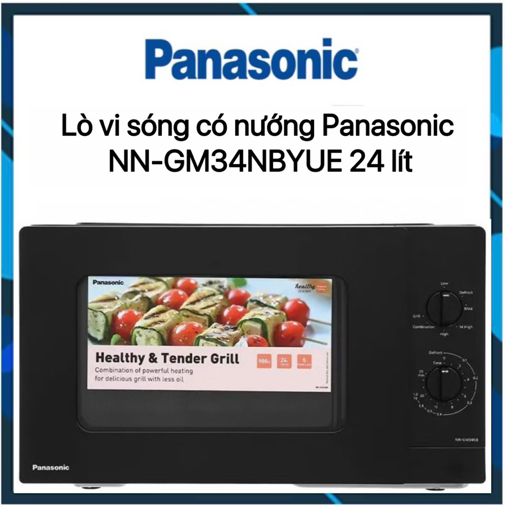Lò vi sóng có nướng Panasonic NN-GM34NBYUE 24 lít