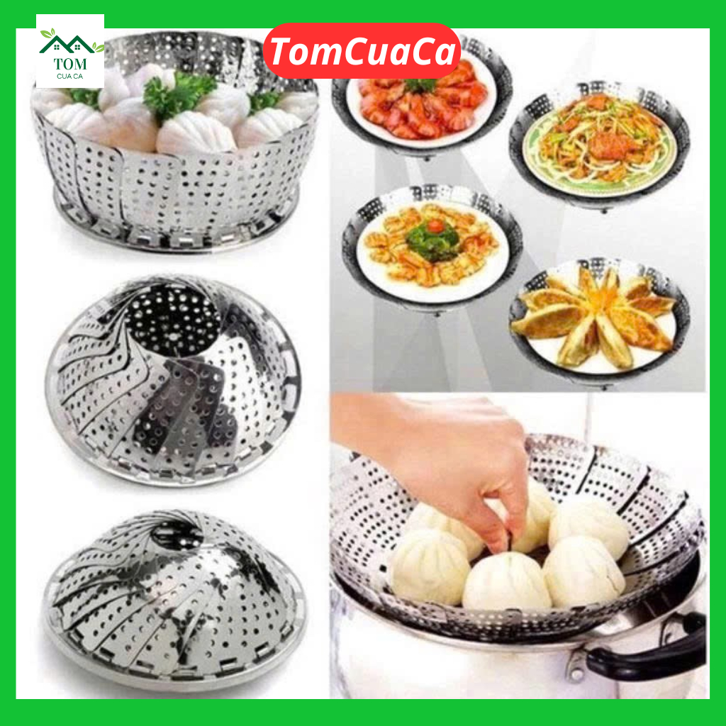Vỉ Hấp Xoè Đa Năng inox sáng bóng Dầy Loại 1 TCC.24