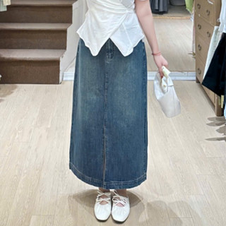   BIGSIZE 55-95KG  Chân váy BIGSIZE jeans xẻ trước M8910 - BOON BOON BIGSIZE 