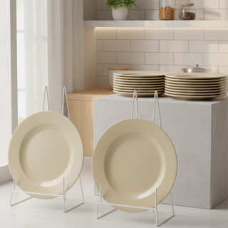 [Giá Sỉ] Đĩa Tròn Cạn Melamine Vàng Kem – Đĩa Ăn Quán Nhậu, Nhà Hàng, Gia Đình - Hunghome