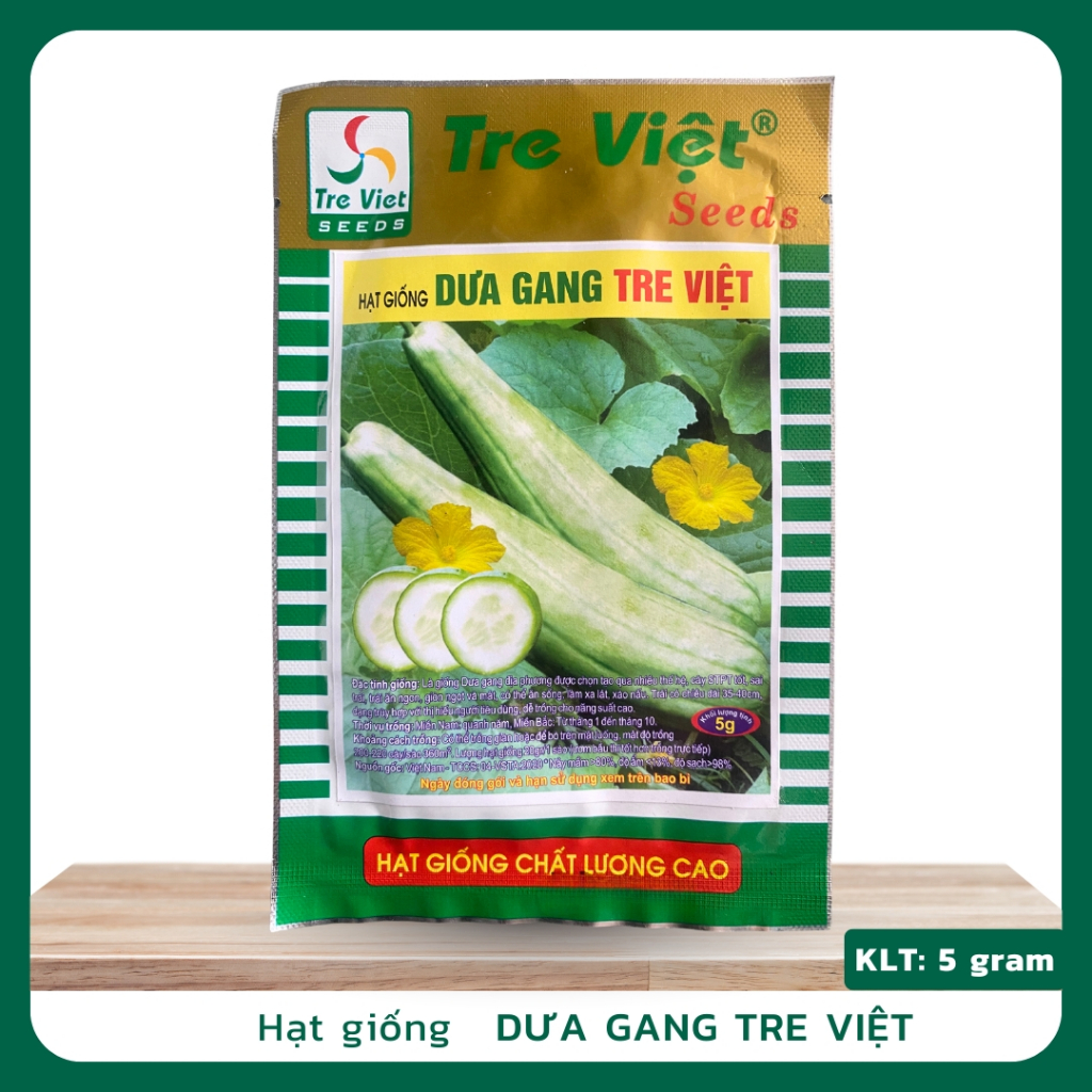 Hạt giống Dưa Gang 5g, Hạt giống dưa gang Tre Việt, Hạt giống dưa gang sai trái, ăn giòn và dễ trồng