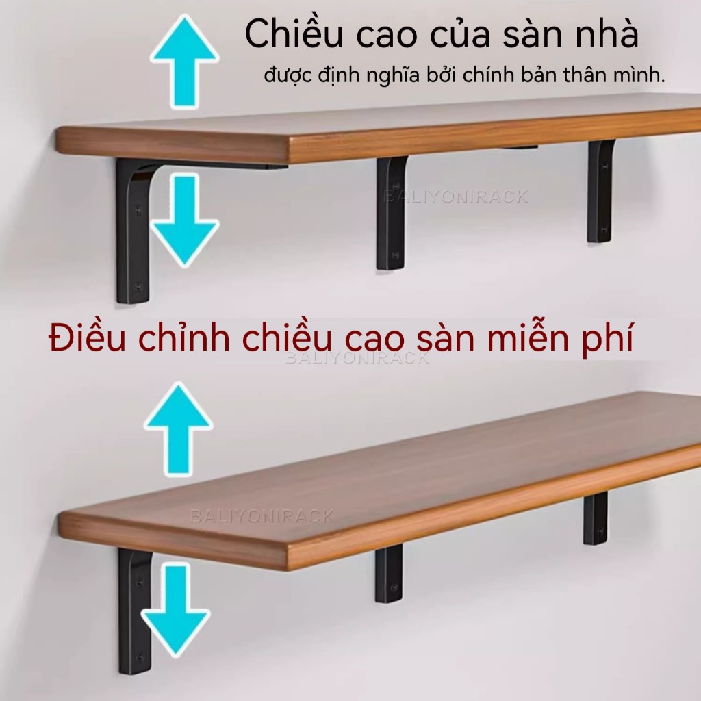 Kệ Gỗ Treo Tường Màu Óc Chó 40 60 80 100cm Kèm Giá Đỡ Sắt Chịu Lực 25kg Dùng Cho Phòng Khách Phòng Ngủ Nhà Bếp | BigBuy360 - bigbuy360.vn
