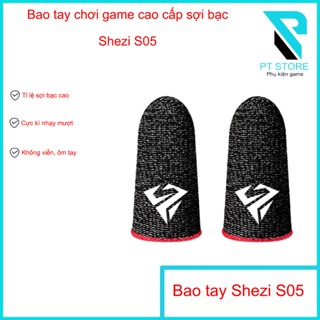 Bao tay chơi game sợi bạc Shezi S05 cao cấp - Tỉ lệ sợi bạc cao - Thiết kế không viền form ôm tay - Lướt cảm ứng mượt