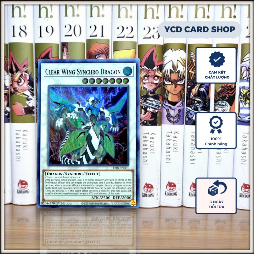 [YCDcardgame] Thẻ bài yugioh chính hãng Clear Wing Synchro Dragon – Super Rare [Synchro]