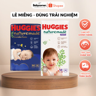   MIẾNG LẺ - DÙNG THỬ  Tã   bỉm quần   dán Huggies Nature Made OVN đêm NB  S M  L  XL 2XL 1 Miếng 