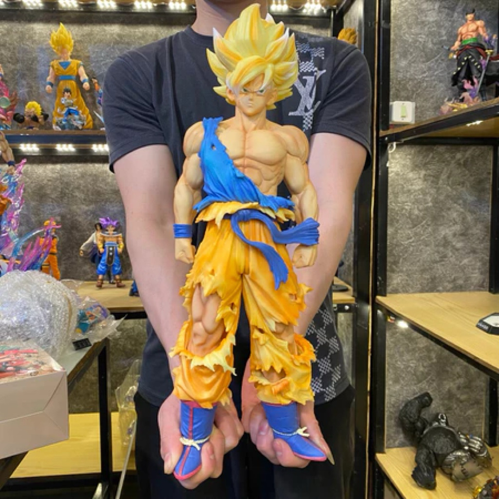 Mua 1 tặng 1 ( Mua 1 mô hình bất kỳ , tặng 1 mô hình mini ) SONGOKU SSJ2 ( Áo rách ) 43cm