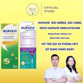 [Che tên] Bộ dung dịch vệ sinh Hupavir Clean 120ml, súc miệng súc họng Hupavir 250ml hỗ trợ sùi mào gà, hpv