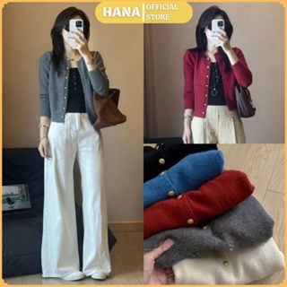  Áo Khoác Len Nữ Cardigan Dệt Kim Cao Cấp Mỏng Dáng Ngắn Phong Cách Vintage 