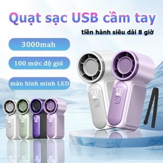 ⚡ quạt cầm tay ⚡ Siêu mini quạt tích điện Dễ mang theo 100 cấp độ gió quạt cầm tay mini sạc điện
