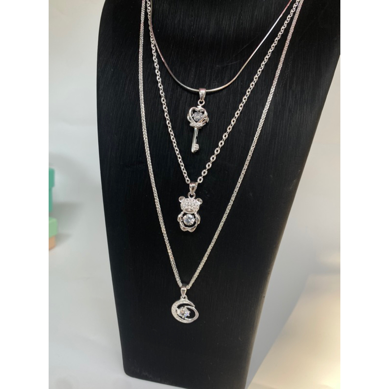 Dây chuyền s990 bạc nguyên chất cho nữ mặt cánh thiên thần kiểu dáng nữ tính hiệu Q T Trang sức Bạc