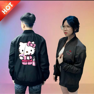  Áo khoác gió hai lớp dành cho nam và nữ - gió kitty milk 