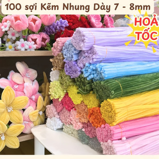  100 cành kẽm nhung làm hoa đồ handmade – kẽm lông nhiều màu dài 30cm Làm Đồ Handmade 