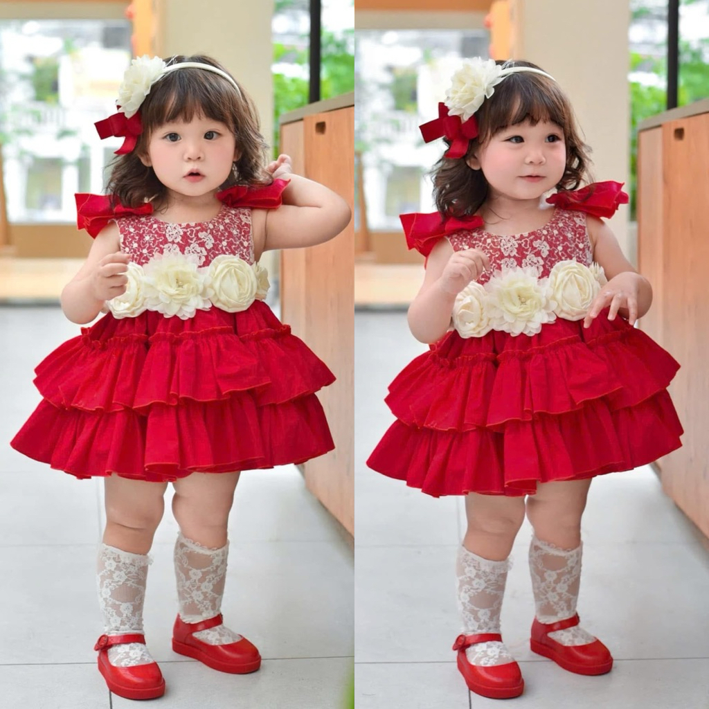 [Hàng Cao Cấp] Váy Đầm Tây Ban Nha C/ver Kèm Quần Cho Bé Gái - Váy Đầm Lolita Cho Bé Gái