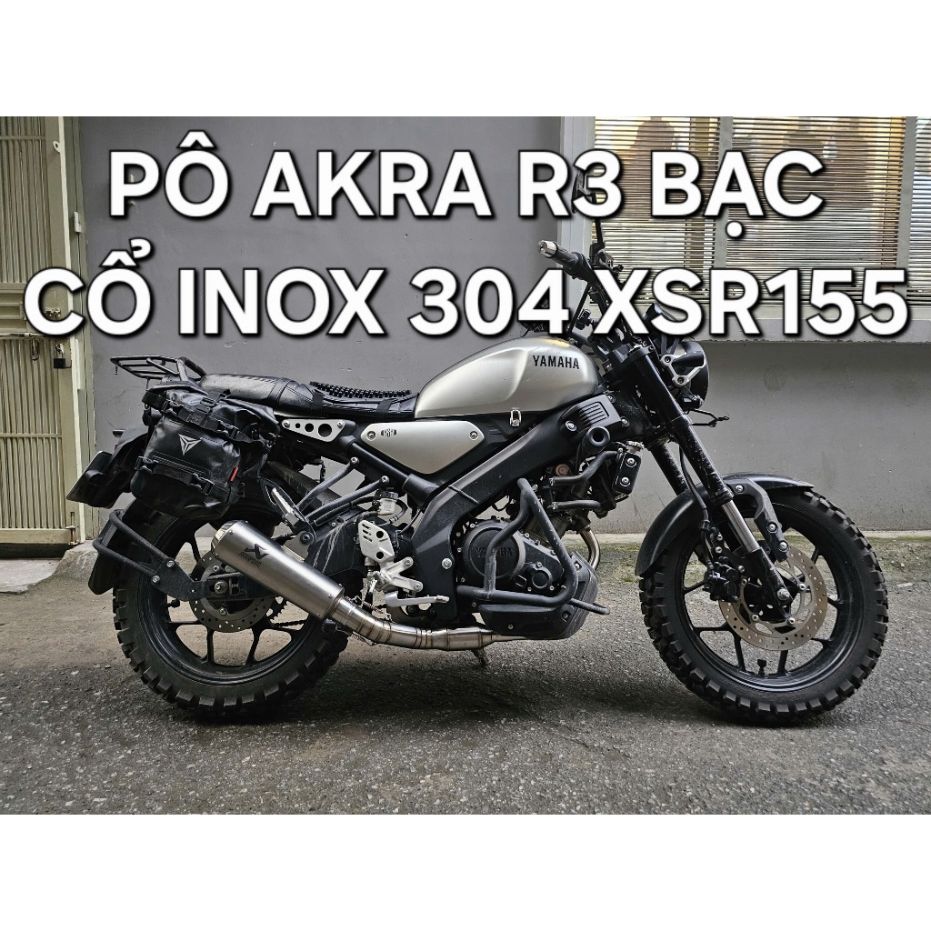 Pô Độ Akrapovic R3 Bạc Và Cổ Inox 304 Yamaha XSR155