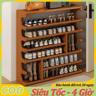 Giá để giày dép bằng tre gỗ đa năng Kệ trưng bày​ Kệ giày đa tầng​ Giá đựng đồ tủ giày thông minh