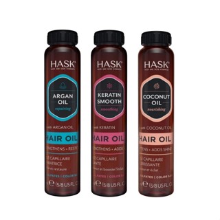 Tinh Chất Dầu Dưỡng Argan Siêu Phục Hồi Tóc Hư Tổn, Keratin oil - Hask Argan Oil Repairing Shine Oil 18ml