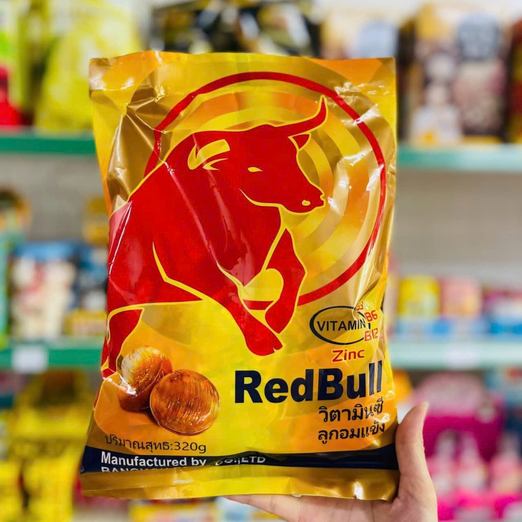 Kẹo tăng lực vị Bò Húc hàng nhập khẩu Thái Lan gói 320g, kẹo bò húc thái