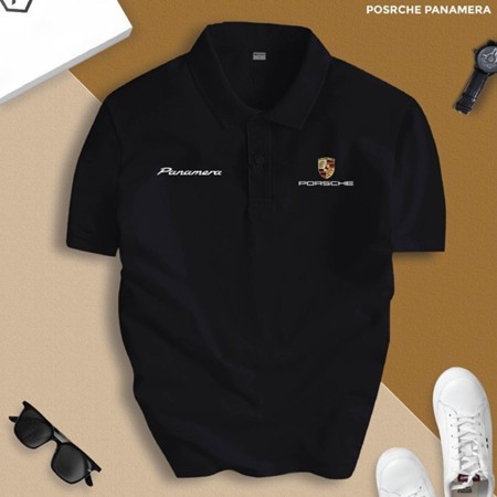 Áo Polo Nam Cổ Bẻ POLOMAN Porsche Chất Cá Sấu CVC, Porsche 911 Phong Cách Sang Chảnh, Thanh Lịch