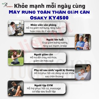 Máy Rung Lắc Toàn Thân osaky 4500 Giảm Béo Hiệu Quả, Thiết Bị Giảm Cân, Máy Giảm Mỡ Bụng có điều khiển