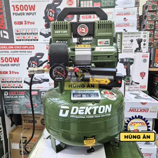  Máy nén khí không dầu 12 Lít Dekton DK-AC2912XPRO Công suất 1.1Hp Motor dây đồng 2 piston nạp nhanh 