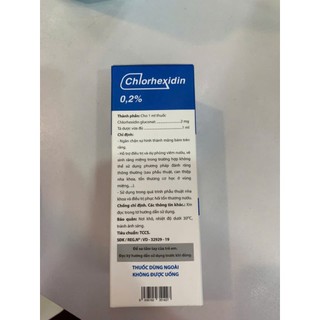 DUNG DỊCH SÚC MIỆNG CHLORHEXIDINE 0.2%