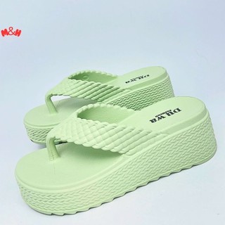  Dép kẹp dép xỏ ngón nữ quai đan thời trang đế cao cực tôn dáng chất liệu nhựa đúc nguyên khối siêu bền chống trơn trượt 