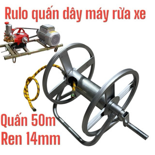  Rulo quấn dây rửa xe tiện lợi,có chống xoắn vừa kéo vừa rửa  Cuốn được 50 m   