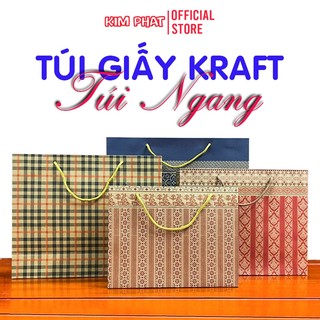 Set 05 Chiếc Túi Giấy Kraft Đựng Quà - Dạng Ngang - Hàng Dày Đẹp