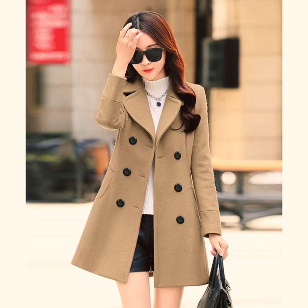 [Yumi Shop ] Áo Khoác Dạ Nữ Cổ Vest Cao Cấp