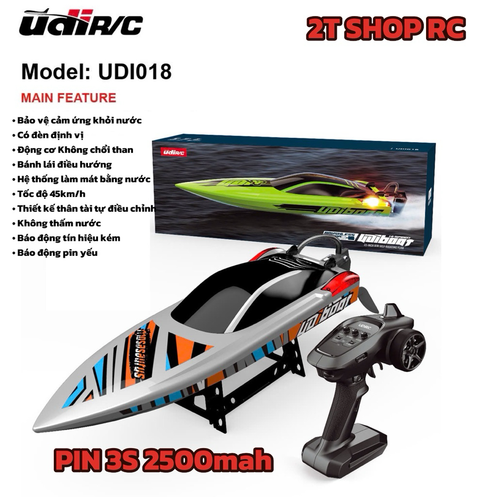 Tàu cao tốc điều khiển từ xa UDI R/C UDI018 22,8 inch, 2.4G, 4WD- Không Chổi Than - Tốc độ 65km/h- -